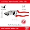 Felco F32 Pruning Shears – 8.3" Garden Clippers with Anvil
