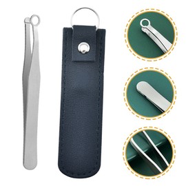 VICASKY 1set Nose Hair Remover Tool Multi-purpose Tweezers for Easy Trimming of Nasal Hair Eyebrows Ergonomic Design Material and Pouch