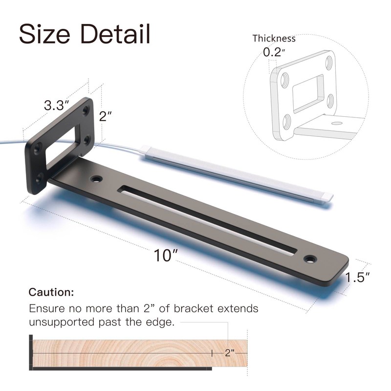 LEOPO Openwork 10 Inch 6-Pack Heavy-Duty Shelf Brackets, 1/5'' Thick
