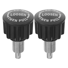 Toddmomy 1set Fitness Equipment Pull Pin Spring Knob Pins for Weight Bench Pin Knob Replacement Parts Universal Treadmill Safety Key Exercise Bikes Height Adjustment Screw Abs Black 2pcs