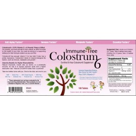 Immune-Tree Colostrum6 Moo Chews for Kids, 180 Strawberry Chewable Lozenge