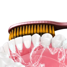 CMHX Huge Head Toothbrush Soft Toothbrush Large Long Head Whitening Teeth(Green 1 PCS)