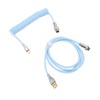 Mechanical Keyboard Cable Double Sleeve Custom Coiled with Detachable Metal