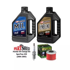 JSI Maxima Oil Kit Honda SporTrax 450 TRX450R Tune Up Plug Filter Oil Change Engine Trans Service