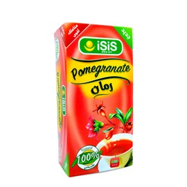Isis Natural Drink Herbal Pomegranate Tea Bags Isis Herbals Herb Herbs No Caffeine No Artificial Flavors No Additives Coloring Non Gmo Kosher Halal (20 Bag) ايزيس رمان حلال