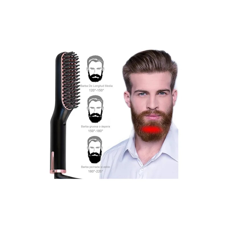 Cepillo Eléctrico Para Alisar Barba Y Cabello