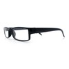 SA106 Black Narrow Rectangular Spring Hinge Plastic Clear Lens Eye