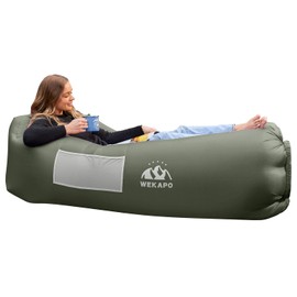 WEKAPO Inflatable Couch Air Lounger Chair - Camping & Beach Accessories, Portable Blow up Sofa for Hiking, Lawn, Indoor/Outdoor Movies & Music Festivals. Lightweight and Easy to Set Up Air Hammock
