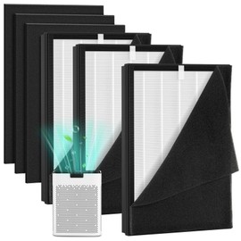 3 Pack KJ190L Filter Replacement for MOOKA KJ190L Air Puri-fier for Home Large Room 2200 Ft², 3 Stage Filtration for Smoke Dust Pollen Pets Hair Dander Odor, 3 HEPA Filters and 6 Washable Pre-Filters