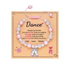 ORISPRE Dance Recital Gifts for Girls 5-7 Ballerina Kindergarten Preschool Elementary Graduation 2024 Dancer Bracelets Gift for Daughter Granddaughter Ballet Birthday Christmas