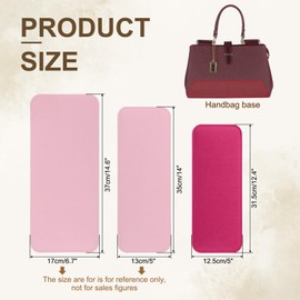 PATIKIL Felt Base Shaper 12x5 Inch, Bag Bottom Shaper Pad Purse Liner Board Insert Arc Corner for Handbags Tote Crossbody Bag Backpack, Fuchsia