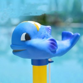 Floating Pool Thermometer, Large Size Easy Read for Water Temperature with String for Outdoor and Indoor Swimming Pools and Spas (Blue -Whale)