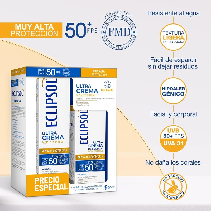 Pack Eclipsol Ultra FPS 50+ | Protector Solar Facial y