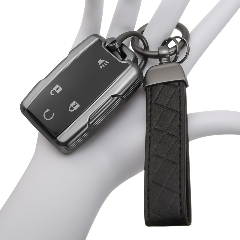 CHENZLIN for GMC Chevy Key Fob Cover 4-Button Case Keychain