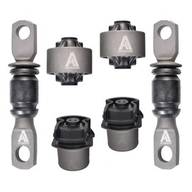 AUTOACER - Front & Rear Control Arm Repair Kit 6 Pcs, Front Lower Control Arm Bushes + Rear Crossmember Axle Beam Bushes for Sienna 2004-2020, Compatible OEM 48725-08020, 48725-28080, 48725-58030