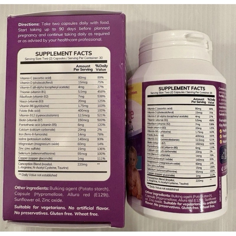 Conceive Plus Women's Fertility Support | Conception Vitamin Complex, Inositol,