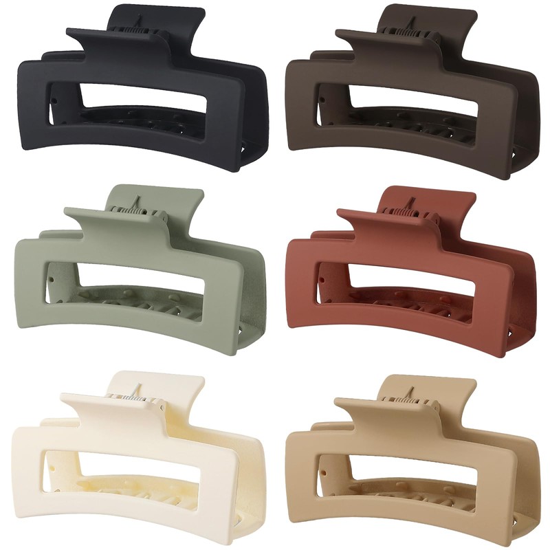 Sisiaipu Pinzas para El Cabello Medianas de 3,5", 6 Piezas