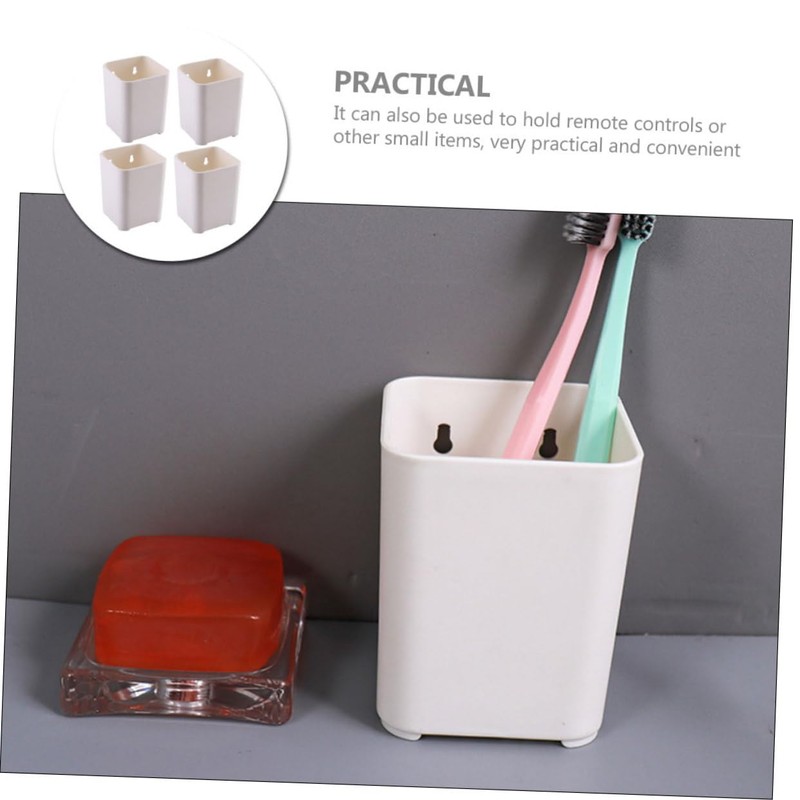 jojofuny 4Pcs Wall Mounted Stationery Organizer Set Multi Function Pen