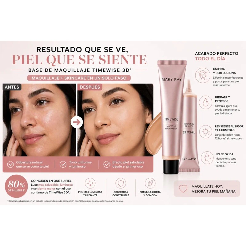 Base De Maquillaje Mary Kay Timewise 3d Nueva Línea