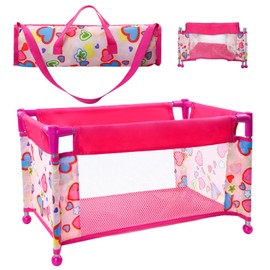 Doll Bed for 43 cm Doll, Dolls Bed Toy, Doll Travel Bed for Baby Born
