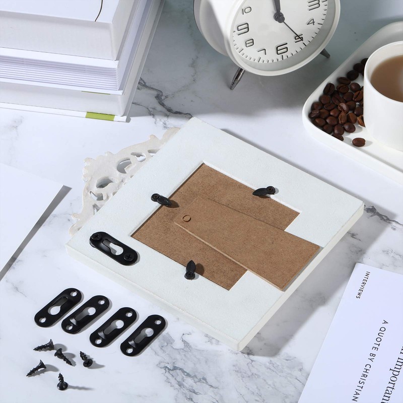 Hotop 40 Pieces Single Keyhole Picture Frame Hanger with 80