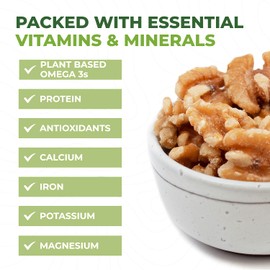 Beyond Nature Organic Raw Walnuts, Vacuum Sealed, Non GMO, No Salt, Low Carb, Gluten Free, Keto Friendly & Vegan Snack, 2 LB (32 oz)