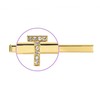 Spinningdasiy Crystal Initial Bijou Hair Clip T Gold