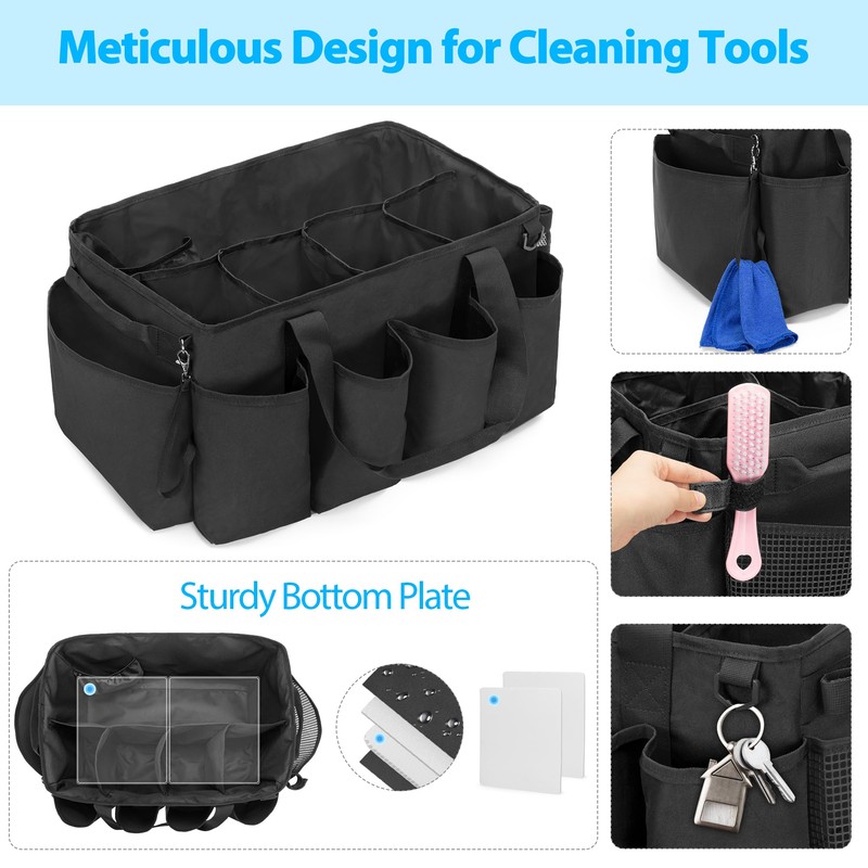 HODRANT Extra-Large Cleaning Caddy, Organizer with Handles for Cleaning Tools