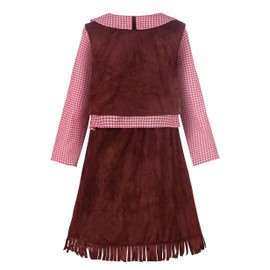 ReliBeauty Cowgirl Cowboy Costume Girls Children with Hat and Neckerchief Carnival Fancy Dress Costumes Children, 100