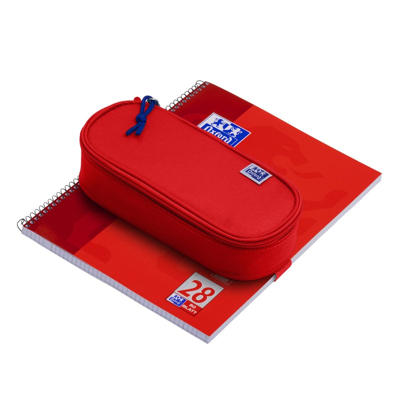 Oxford Girls Boys Oval Pencil Case with Pen Holder Durable