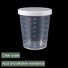 YOKIVE 10pcs Plastic Beaker Laboratory Liquid Measuring Cups with Lids