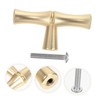 Angoily 2pcs Bamboo Handles Simple Pull Ring Drawer Knob Furniture