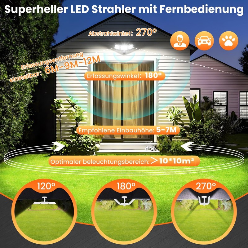 MEIKEE 42 W LED Spotlight with Motion Sensor Remote Control