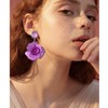 Unique Dainty Bohemian Luxury Oversize Resin Big Flower Dangle Drop