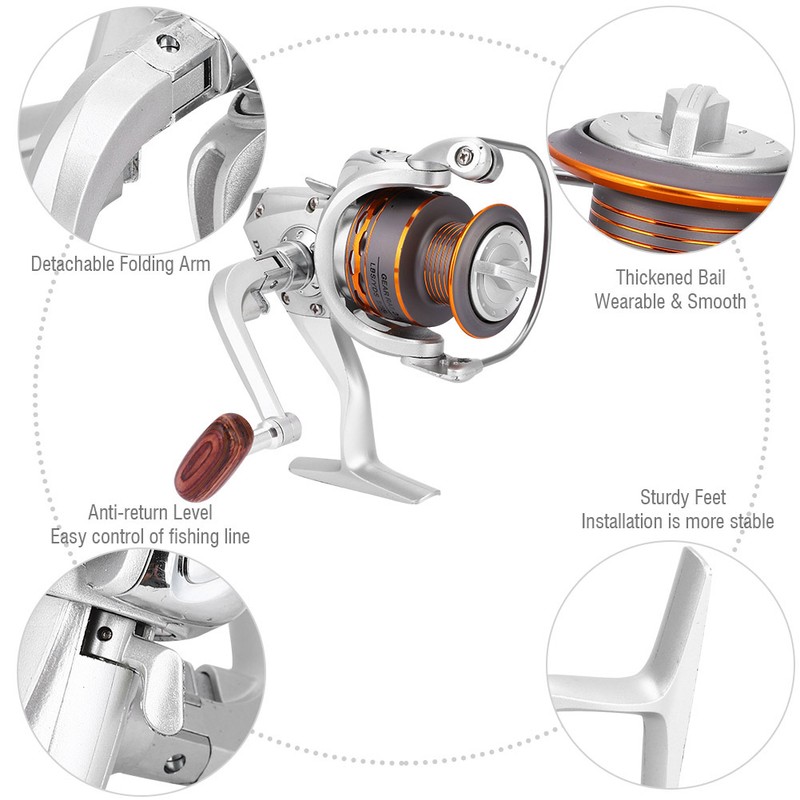 Salt Freshwater Metal Heavy Duty Lightweight Casting Spinning Fishing Reel