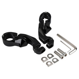 TCMT 1.25" 32mm Adjustable Highway Short Angled Foot Peg Mount Kit Fits For Harley Harley Touring Road King Street Glide Road Glide Electra Glide Softail Sportster Dyna with 1-1/4" Engine Guards