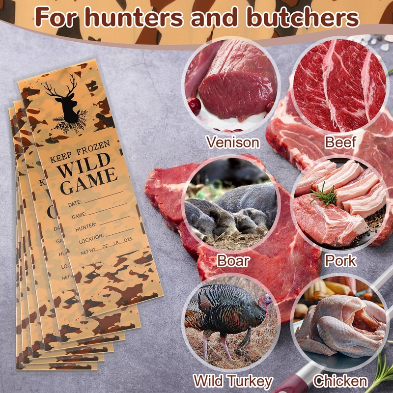80/120 Pack Wild Game Meat Bags for Freezer, Anglecai 1