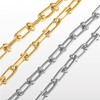 Qroza Women's Hardware U Chain, Anchor Chain, Graduated Necklace, Chain,