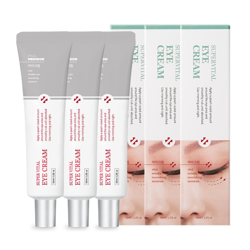 Paul Madison Wrinkle Improvement Functional Peptide Eye Cream, Super Vital