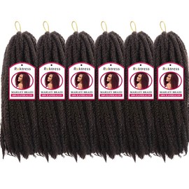 Marley Twist Braiding Hair 18 Inch 6 Packs Marley Hair Afro Marley Twist Hair Marley Hair For Faux Locs, Spring Twist Hair, Butterfly Locs Synthetic Marley Braiding Hair (18inch, 4#)