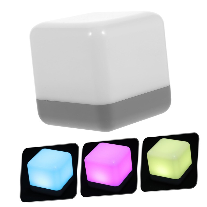 Cabilock Cube Shaped LED Night Light Decorative Table Lamp for