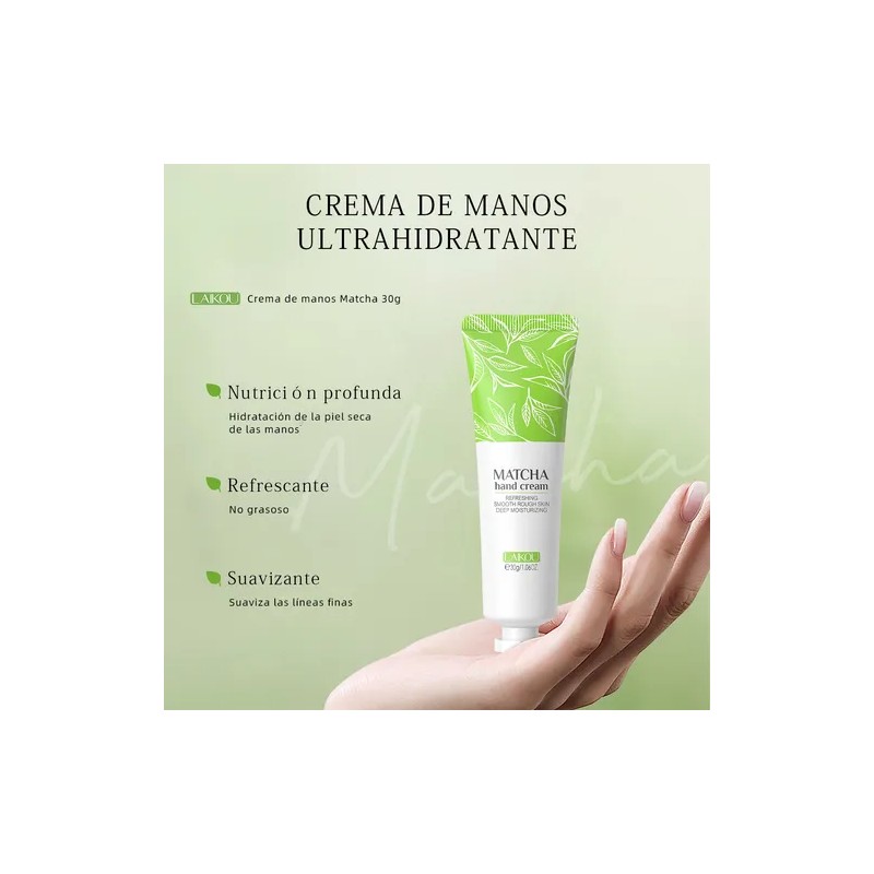 Mzhl Fy Matcha Crema De Manos Hidratante 30g Portátil 1pc