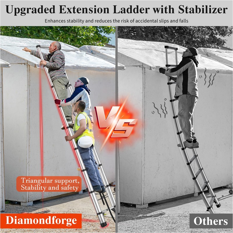 Telescoping Ladder Extension Telescopic Collapsible - 8.5 FT Rv Telescope