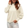 WEACZZY White Sweaters for Women 2024 Fall Fashion Mock Neck