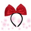 Beavorty Sequin Hair Hoop with Big Bowknot Design Comfortable Headband