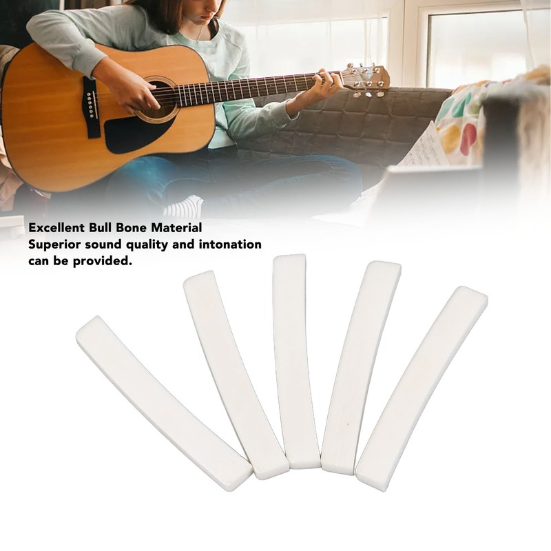 5PCS Bone Guitar Nut Durable Classical Acoustic Guitar Bone String