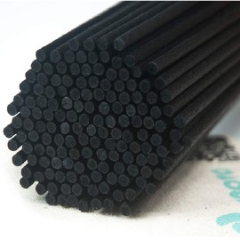 Resafy Reed Diffuser Sticks, Jecnovo Pack of 100 Fiber Sticks with Handmade Linen Bag, Safe and Non-Toxic, 9 Inches Long 3mm Diameter Aromatherapy Diffusers for Home, Spa and Office(Black)