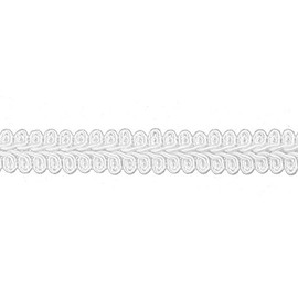 1/2" Chinese Braid Trim,White, 9 YDS