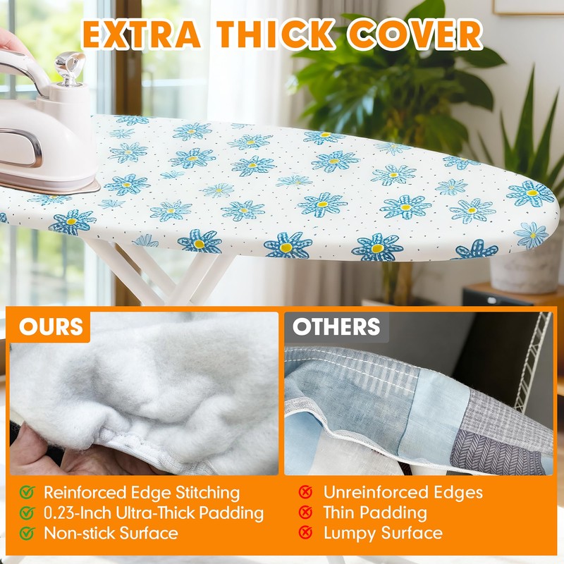 Ironing Board Cover and Pad, 15x54 Standard Size Thick Iron