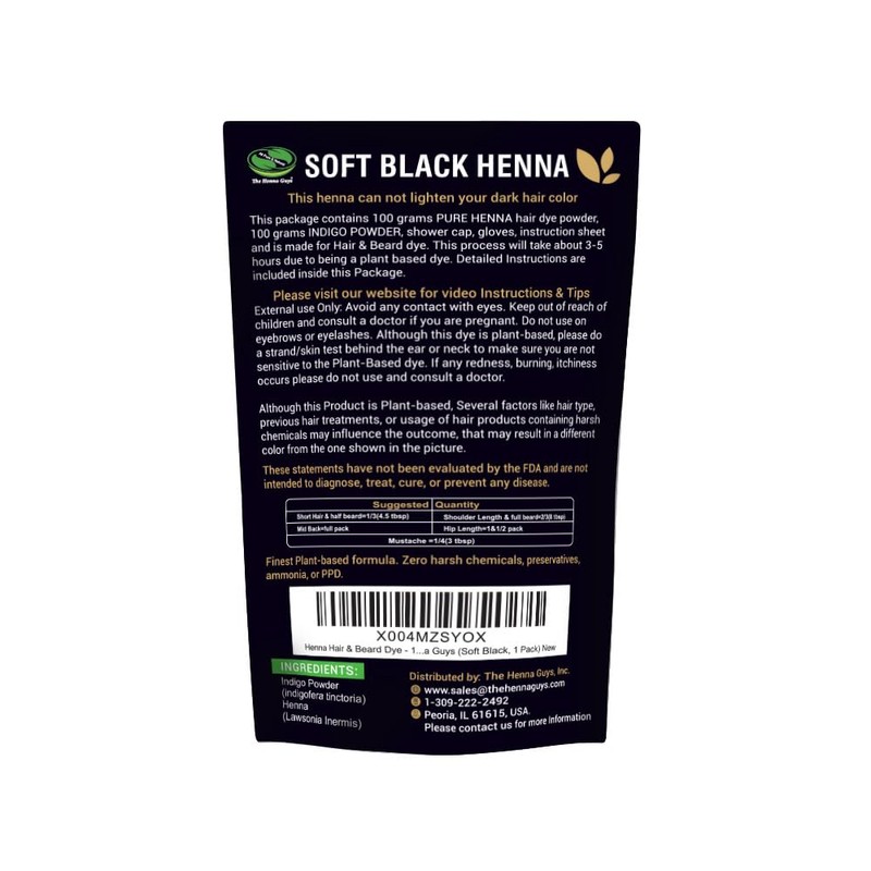 Henna Hair & Beard Dye - 100% Natural & Chemical